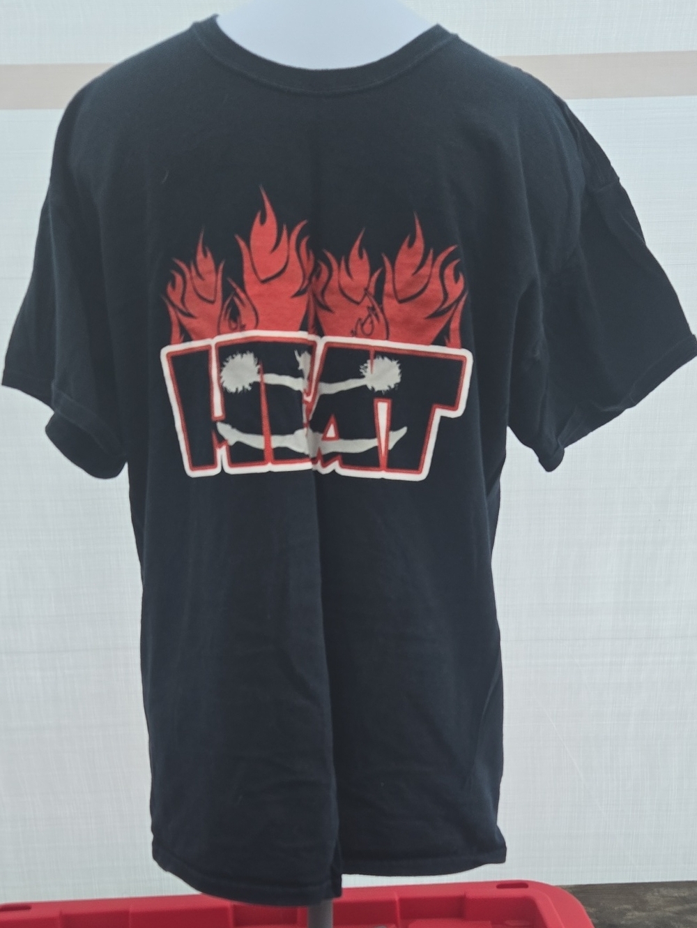 Gildan Black Tee with Blue Logo Tag